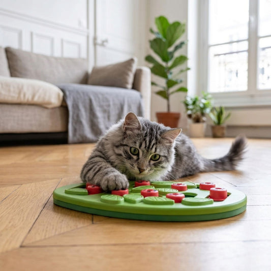 Distributeur de croquettes pour chat - Puzzle jouet interactif
