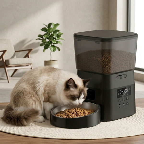 Distributeur de croquettes pour chat