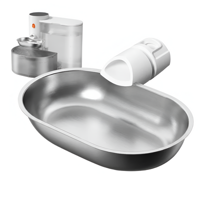 Bol en inox qualité supérieure V2 de la fontaine à eau pour chat, sans BPA, hygiénique et résistant, eau fraîche versée directement dans le bol