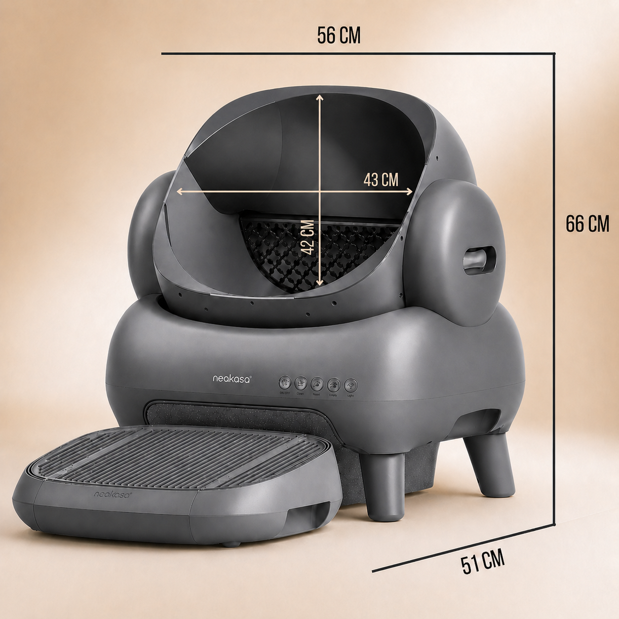 Litière automatique pour chat Neakasa M1 avec capteurs infrarouges actifs et chat Bengal à l'intérieur