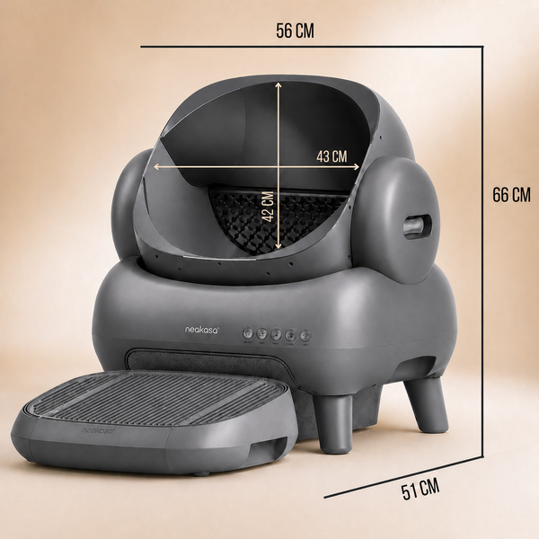 Litière automatique pour chat Neakasa M1 avec capteurs infrarouges actifs et chat Bengal à l'intérieur