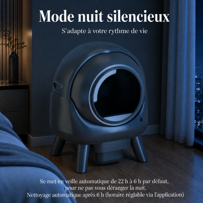 Litière automatique 65L vue latérale